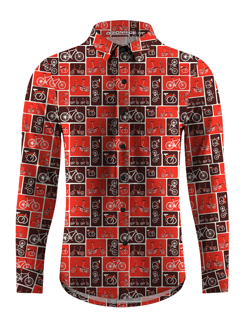 Orionride Diverse Bicycles Men's Stretchy Breathable Long Sleeve Gravel Shirt