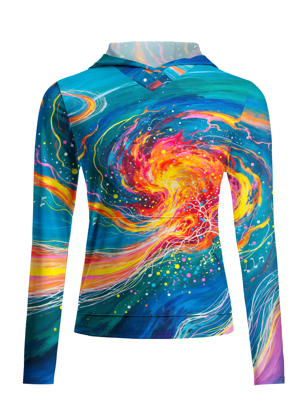 Orionride  Energy Vortex Matrix Women's Long Sleeve Cycling Hoodie Shirt