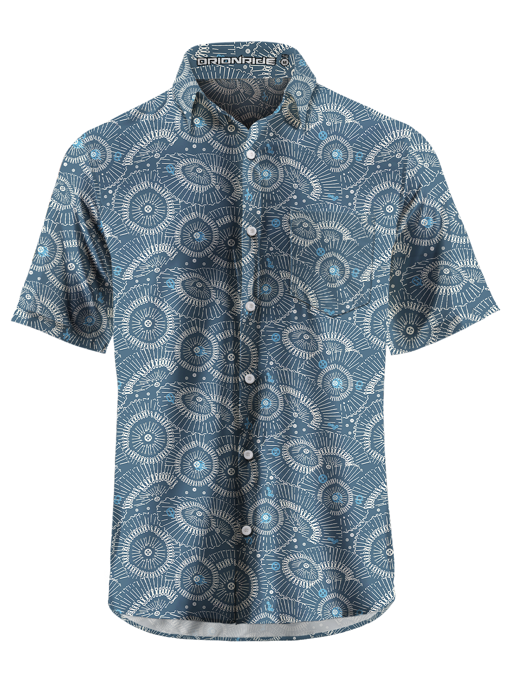 Orionride Radiant Star Zipper Pockets Ultra Lightweight Short Sleeves Gravel Shirt