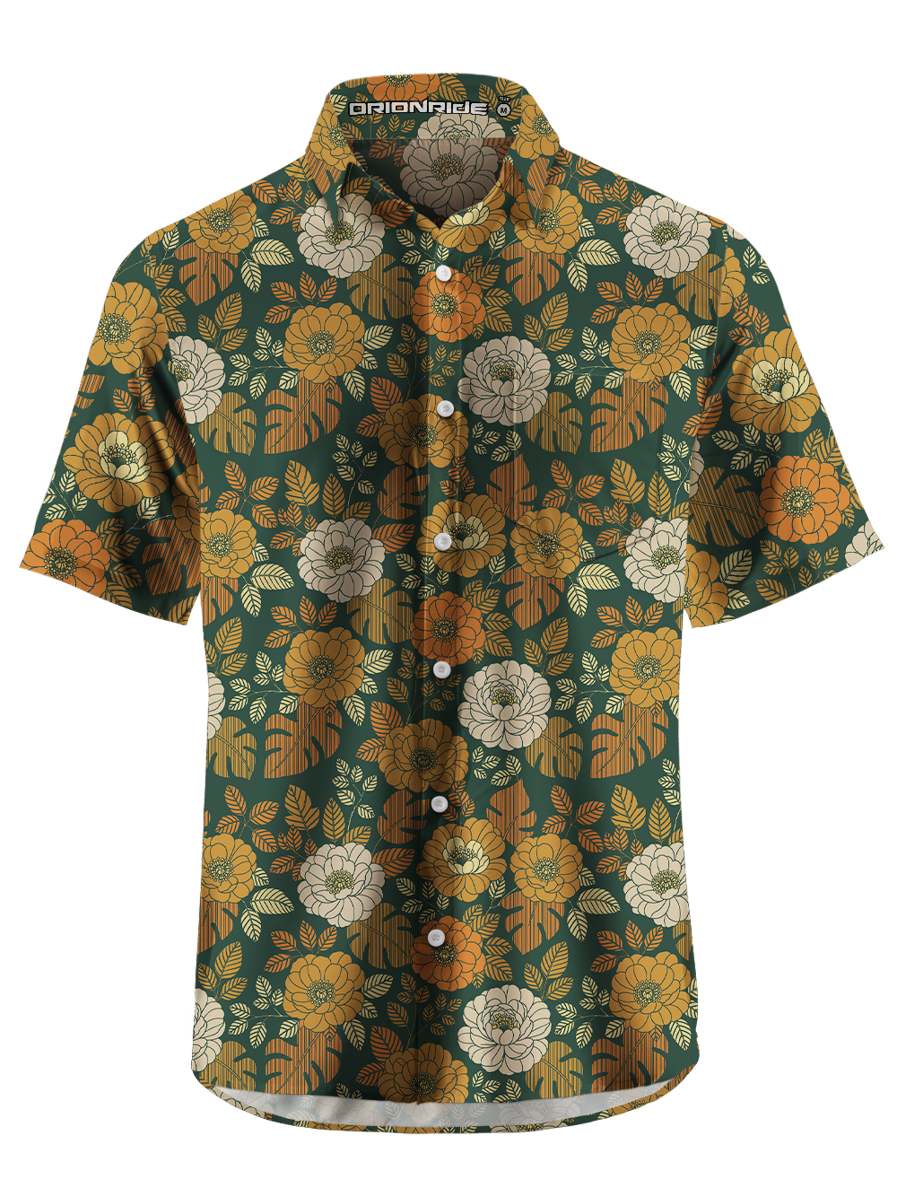 Orionride Midnight Petal Zipper Pockets Ultra Lightweight Short Sleeves Gravel Shirt