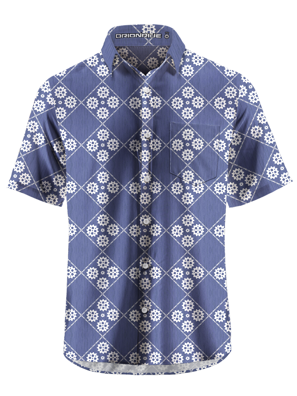 Orionride Rhombic Gear Zipper Pockets Ultra Lightweight Short Sleeves Gravel Shirt
