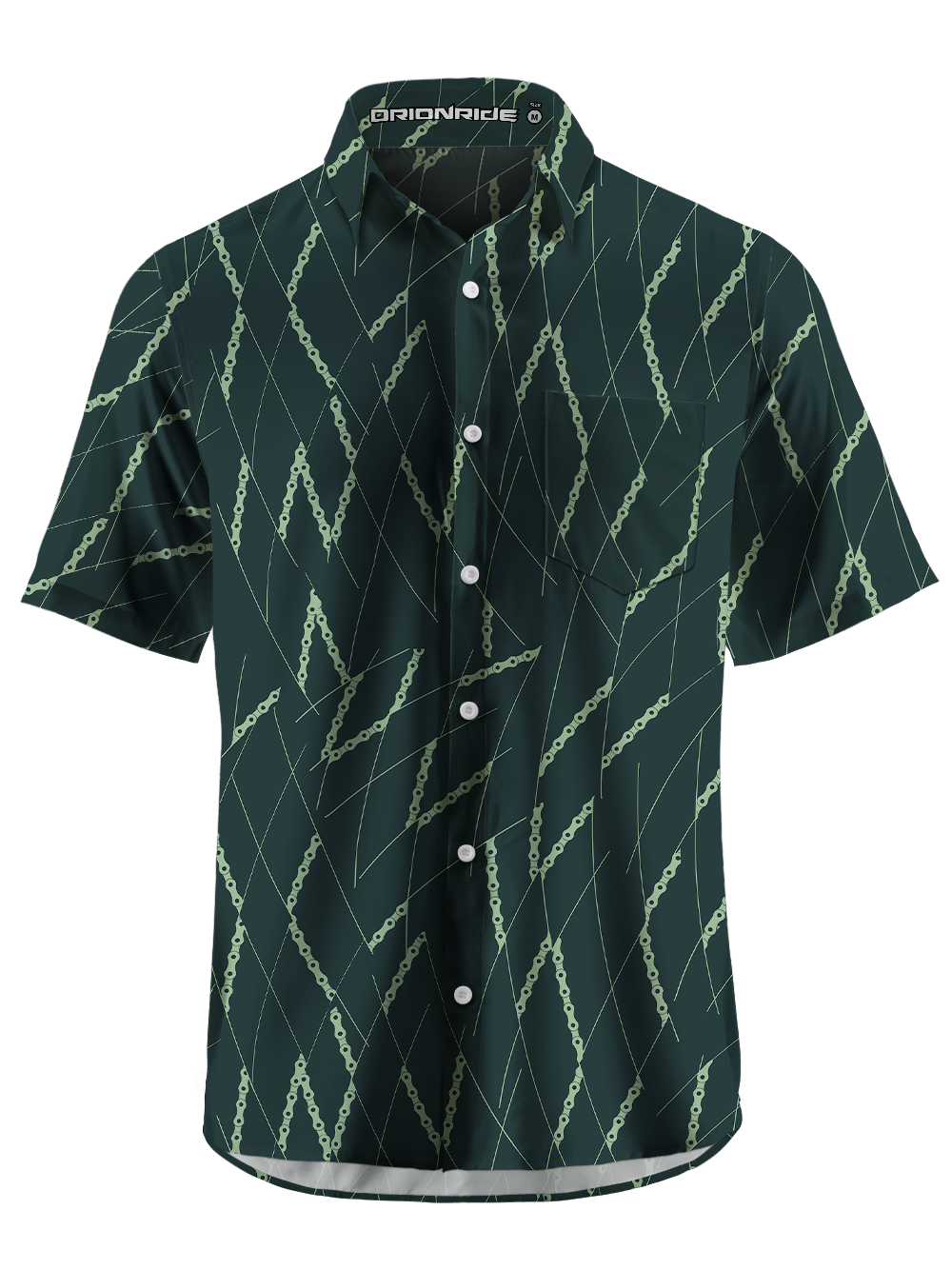 Orionride Linear Chain Zipper Pockets Ultra Lightweight Short Sleeves Gravel Shirt