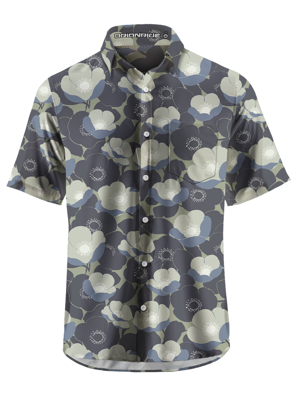 Orionride Layered Bloom Zipper Pockets Ultra Lightweight Short Sleeves Gravel Shirt
