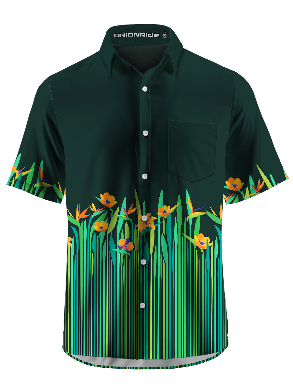 Orionride Strelitzia Repens Zipper Pockets Ultra Lightweight Short Sleeves Gravel Shirt