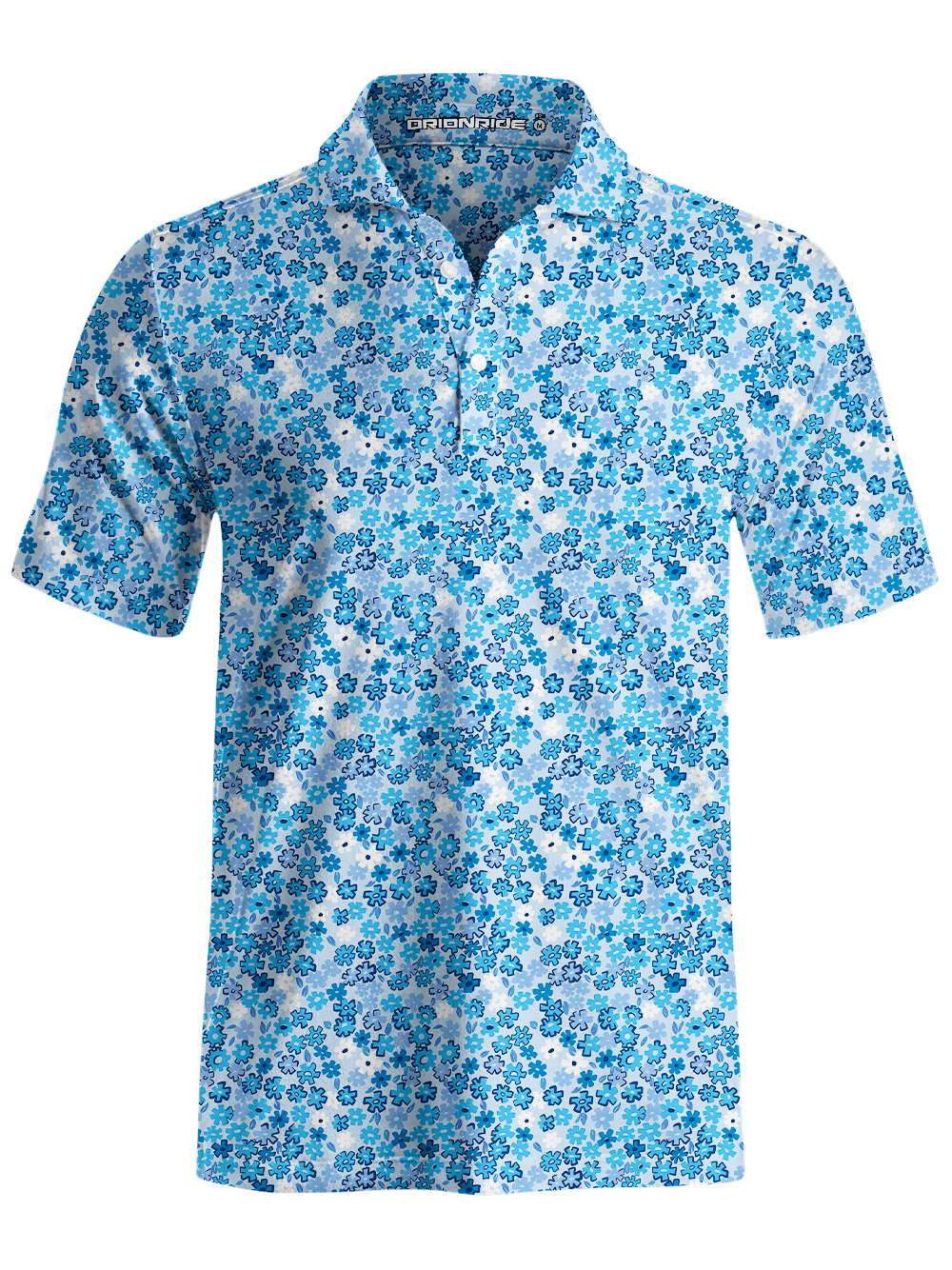 Orionride Floral Chiffon Men's Polo Shirt