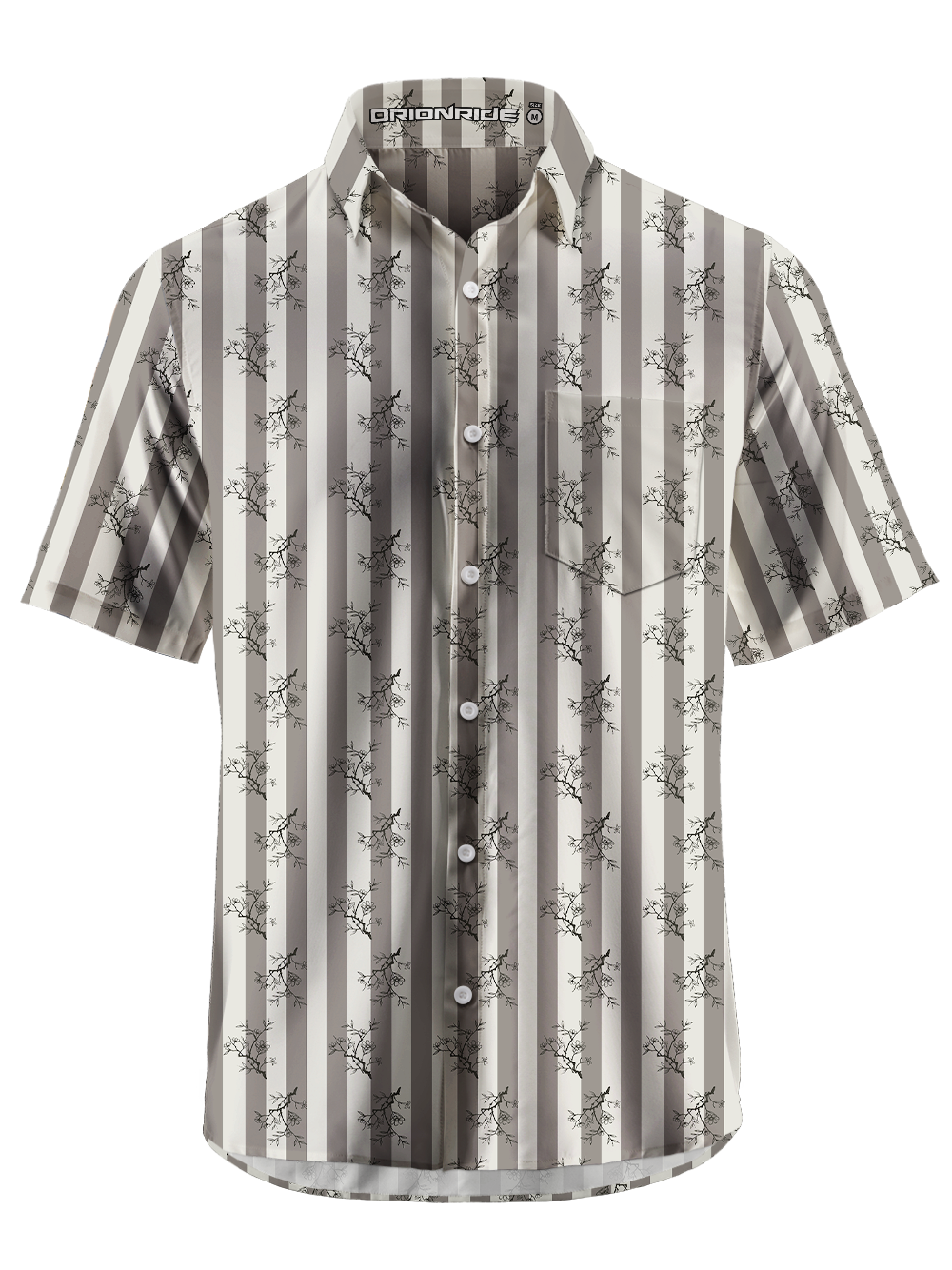 Orionride Tree Branches Zipper Pockets Ultra Lightweight Short Sleeves Gravel Shirt