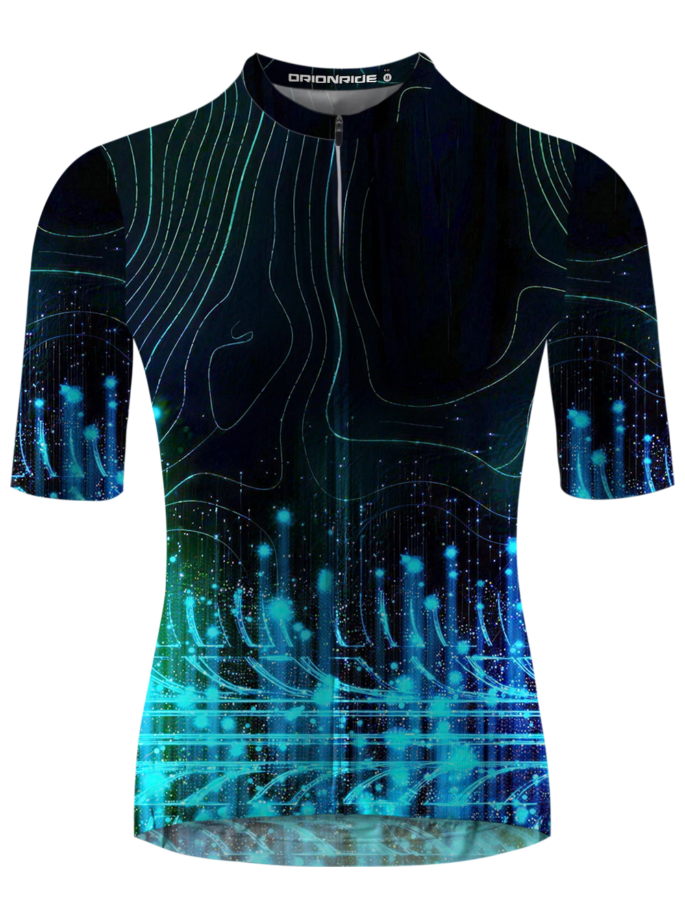 Orionride Neon Blue Light Short Sleeves Cycling Jersey