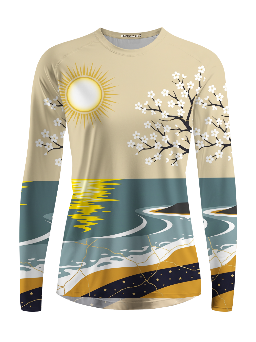 Orionride Coastal Blossom Women's Quick Dry Downhill Jersey