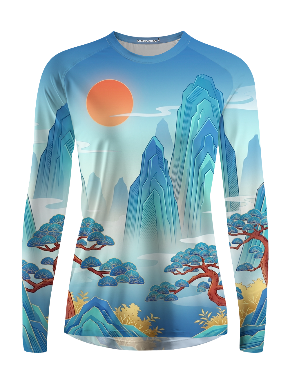 Orionride Cyan Fairy Mountain Women's Quick Dry Downhill Jersey