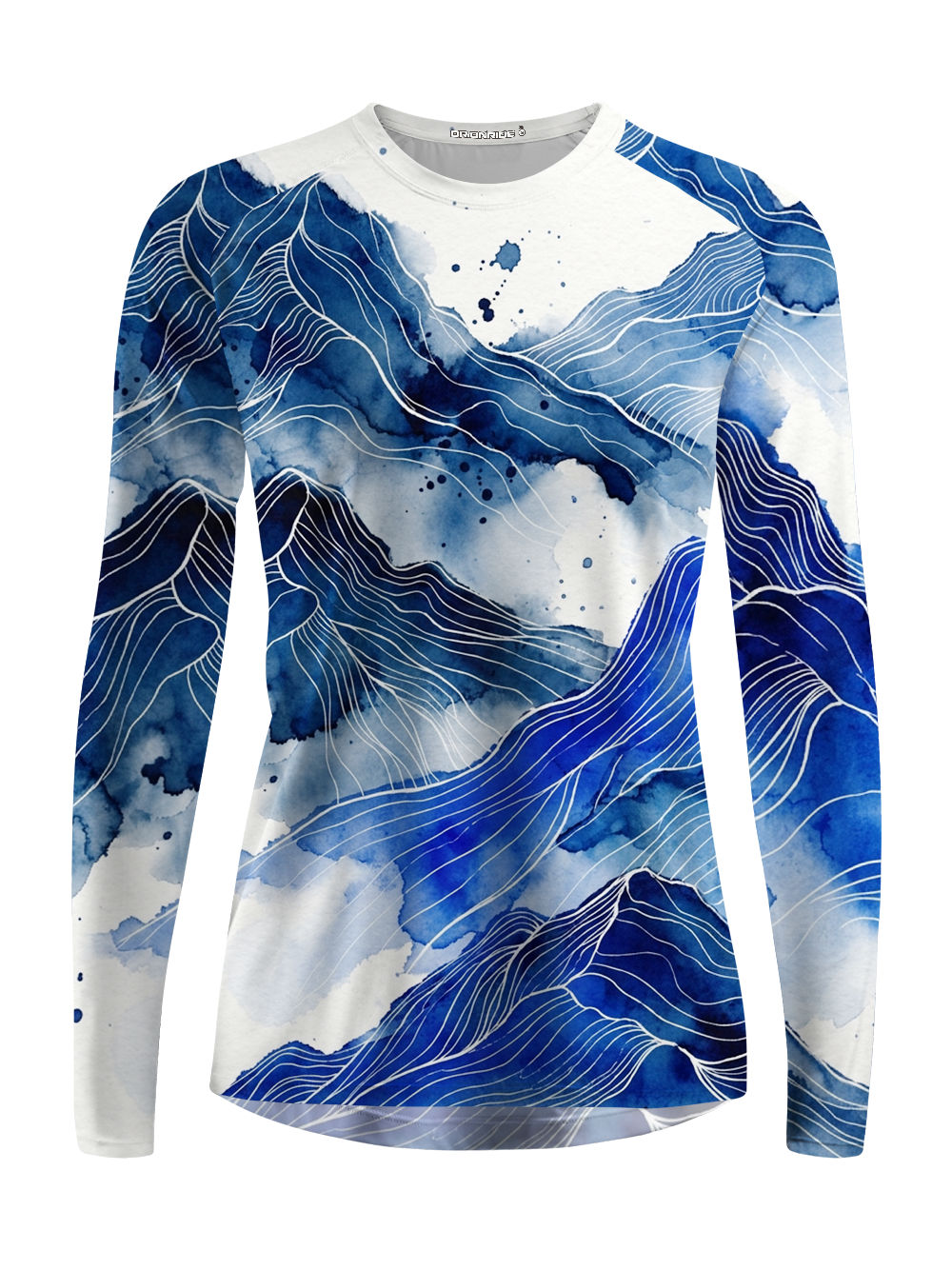 Orionride Watercolor Blue Mountains Women's Quick Dry Downhill Jersey