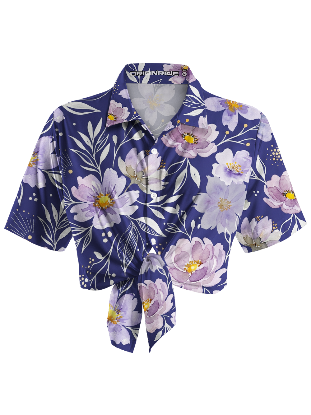 Orionride Starry Flora Zipper Pockets Ultra Lightweight Short Sleeves Women's Gravel Shirt