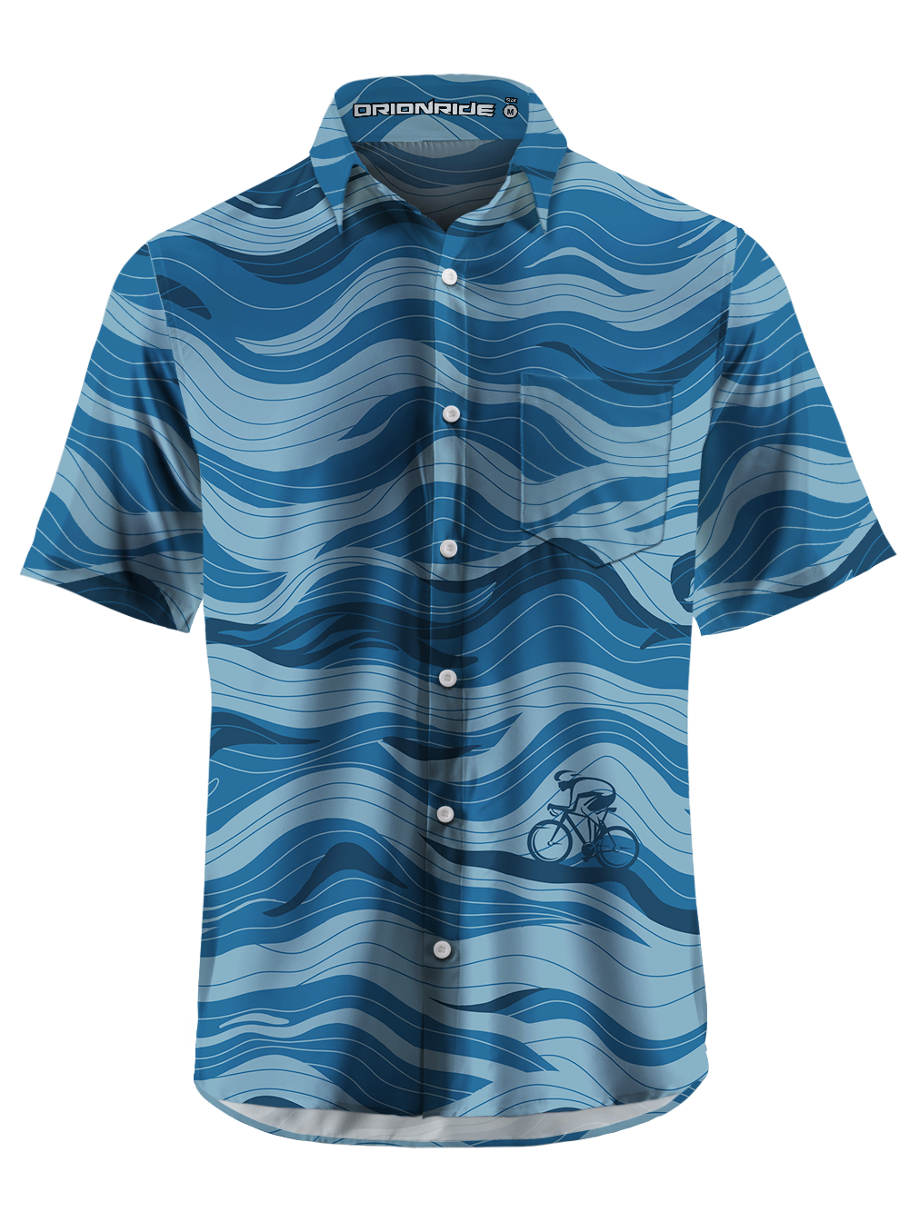 Orionride Winding Curves Zipper Pockets Ultra Lightweight Short Sleeves Gravel Shirt