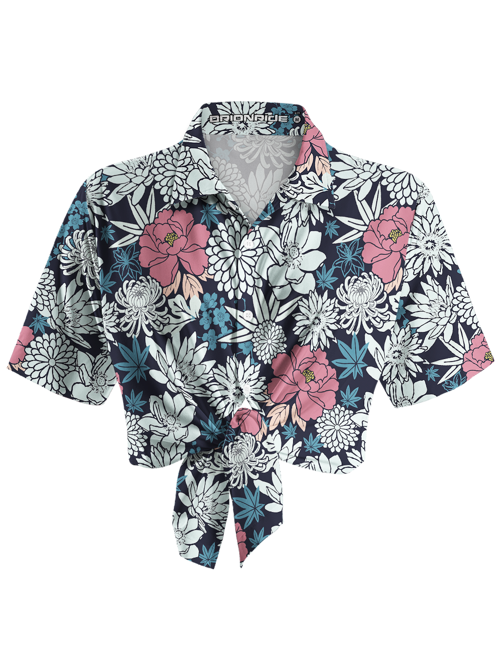 Orionride Floral Fragrance Zipper Pockets Ultra Lightweight Short Sleeves Women's Gravel Shirt