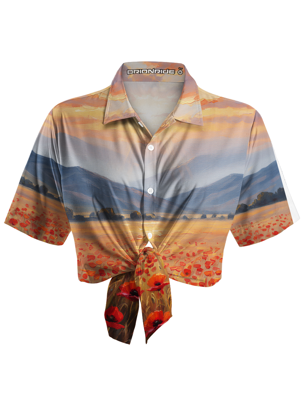 Orionride Sunset Rose Zipper Pockets Ultra Lightweight Short Sleeves Women's Gravel Shirt（副本）