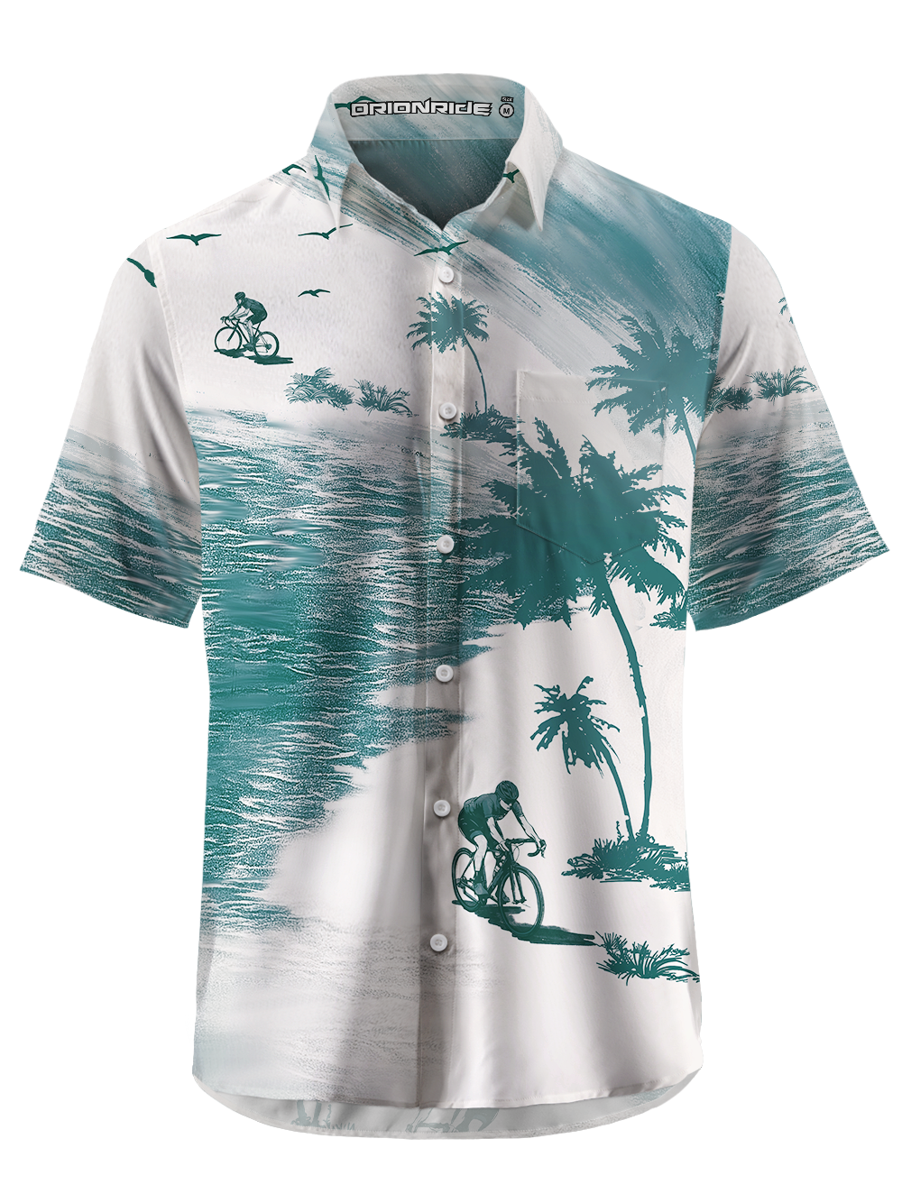 Orionride Island Of Adventure Zipper Pockets Ultra Lightweight Short Sleeves Gravel Shirt