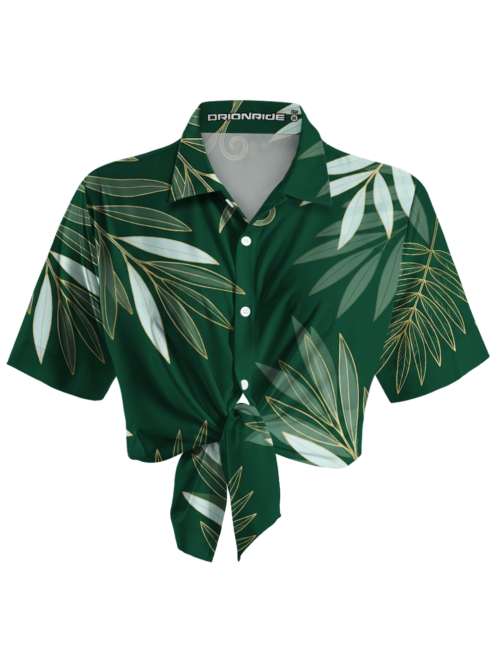 Orionride Gold Green Jungle Zipper Pockets Ultra Lightweight Short Sleeves Women's Gravel Shirt