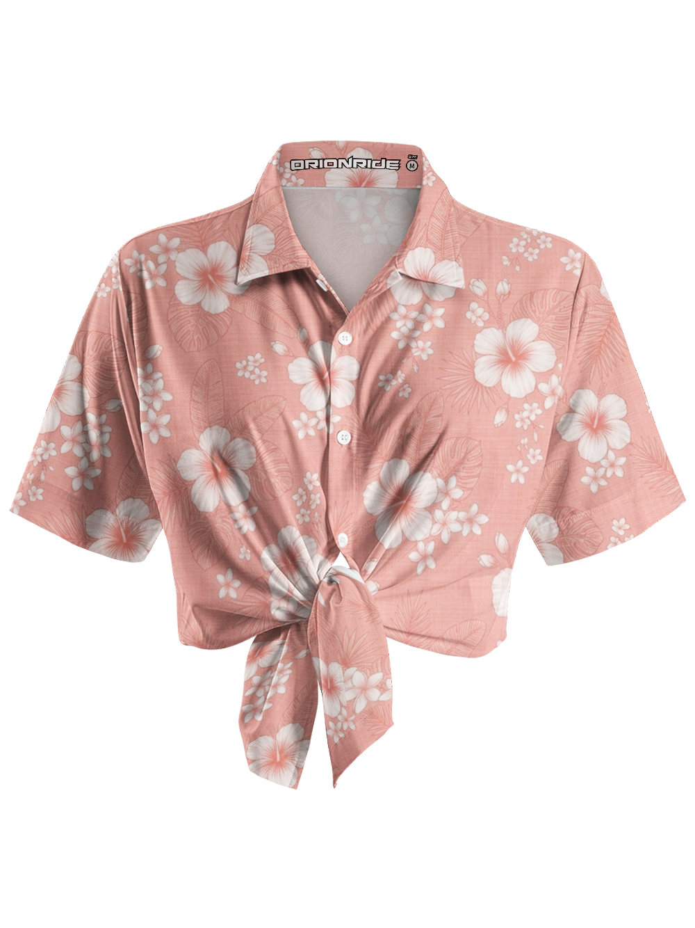 Orionride Blush Tropics Zipper Pockets Ultra Lightweight Short Sleeves Women's Gravel Shirt