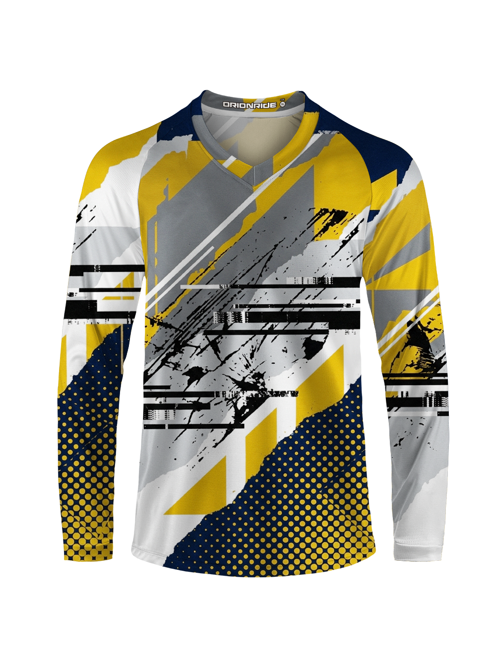 Orionride Geometric Glitch Code Long Sleeve Downhill Jersey