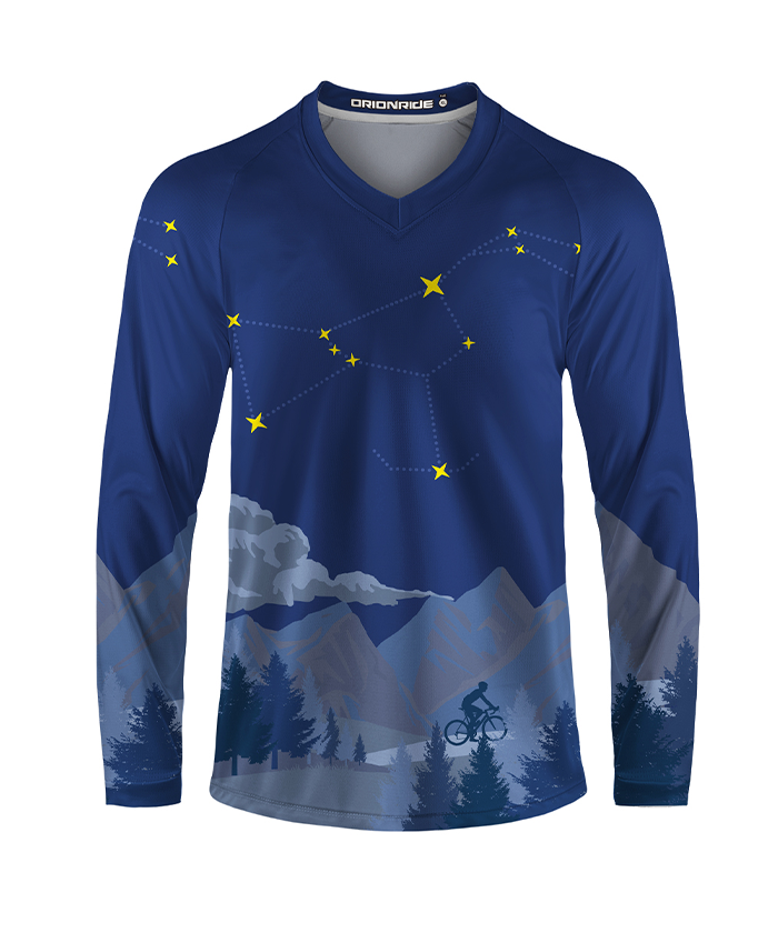 Orionride Cycling Under The Stars Long Sleeve Downhill Jersey