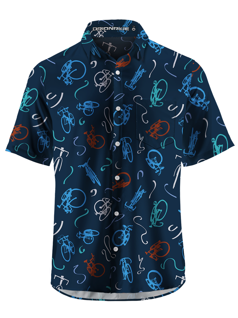 Orionride Graffiti Bicycle Zipper Pockets Ultra Lightweight Short Sleeves Gravel Shirt