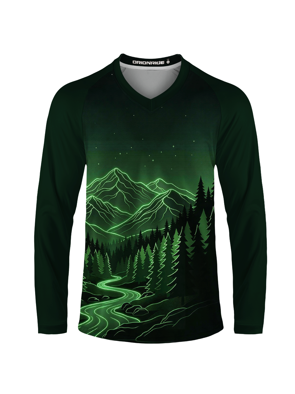 Orionride Green Forest Long Sleeve Downhill Jersey
