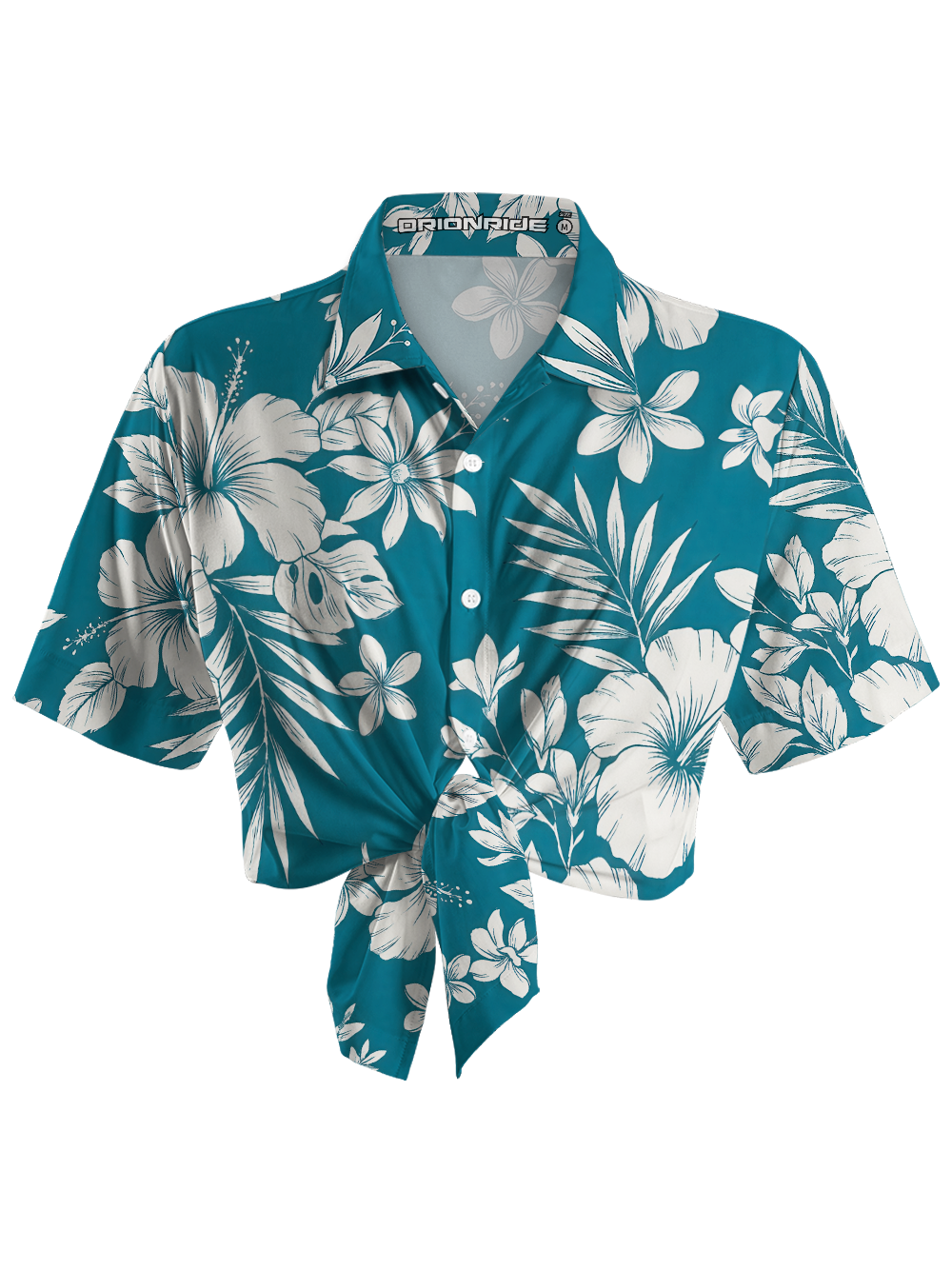 Orionride Island Bloom Zipper Pockets Ultra Lightweight Short Sleeves Women's Gravel Shirt