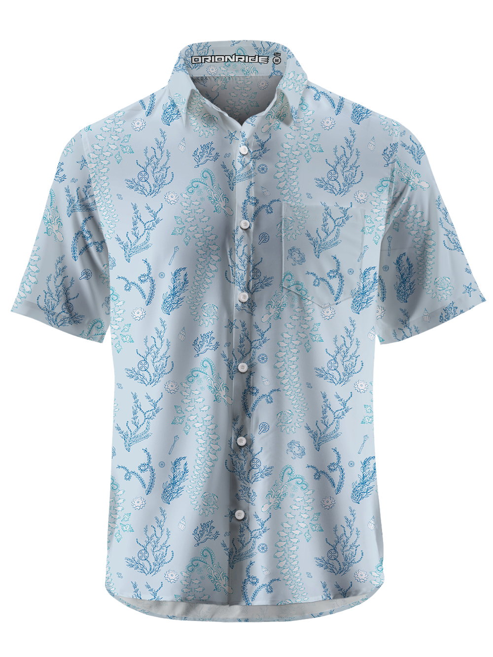 Orionride Dancing Seaweed Zipper Pockets Ultra Lightweight Short Sleeves Gravel Shirt
