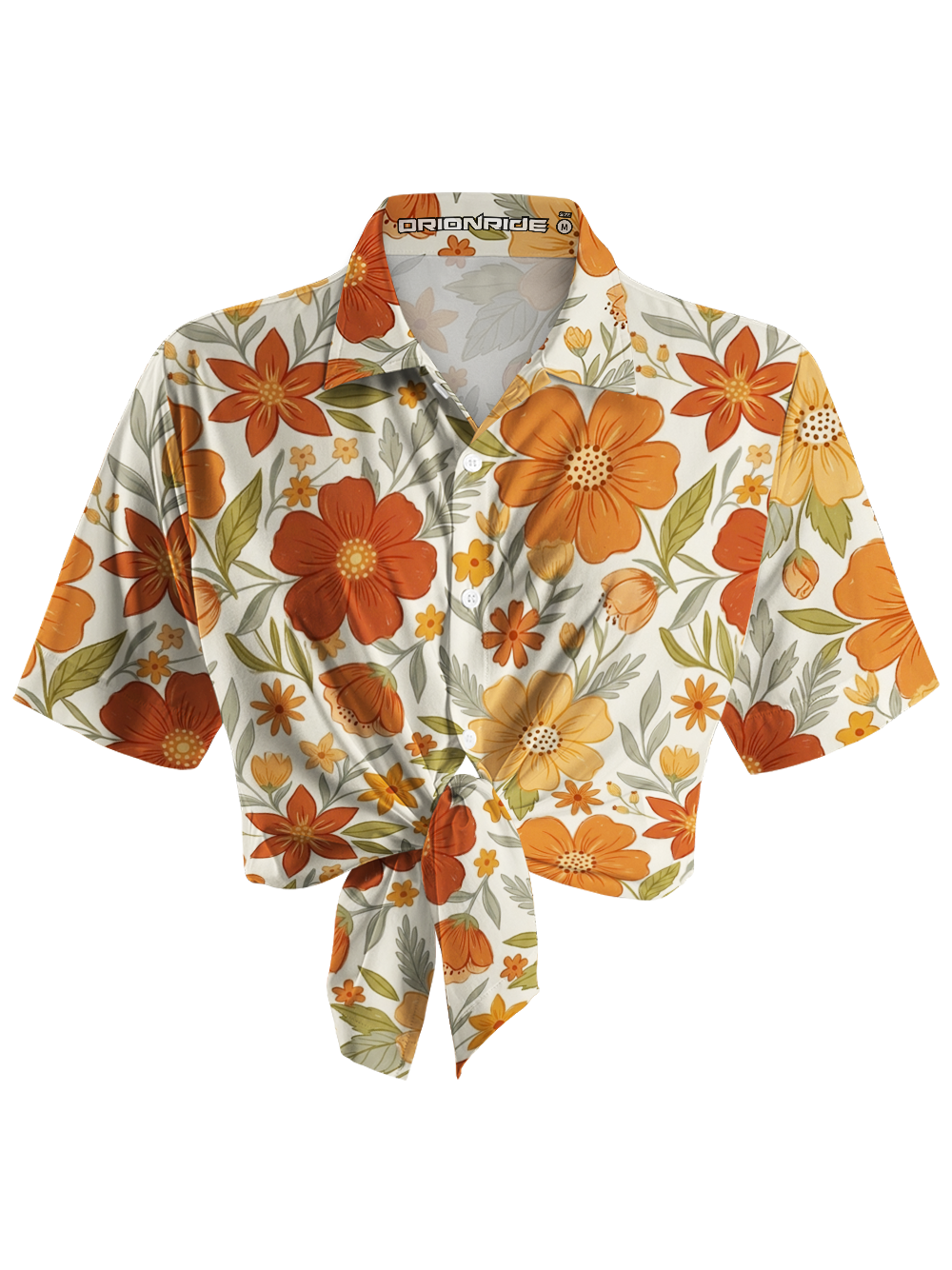 Orionride Bright Daisy Zipper Pockets Ultra Lightweight Short Sleeves Women's Gravel Shirt