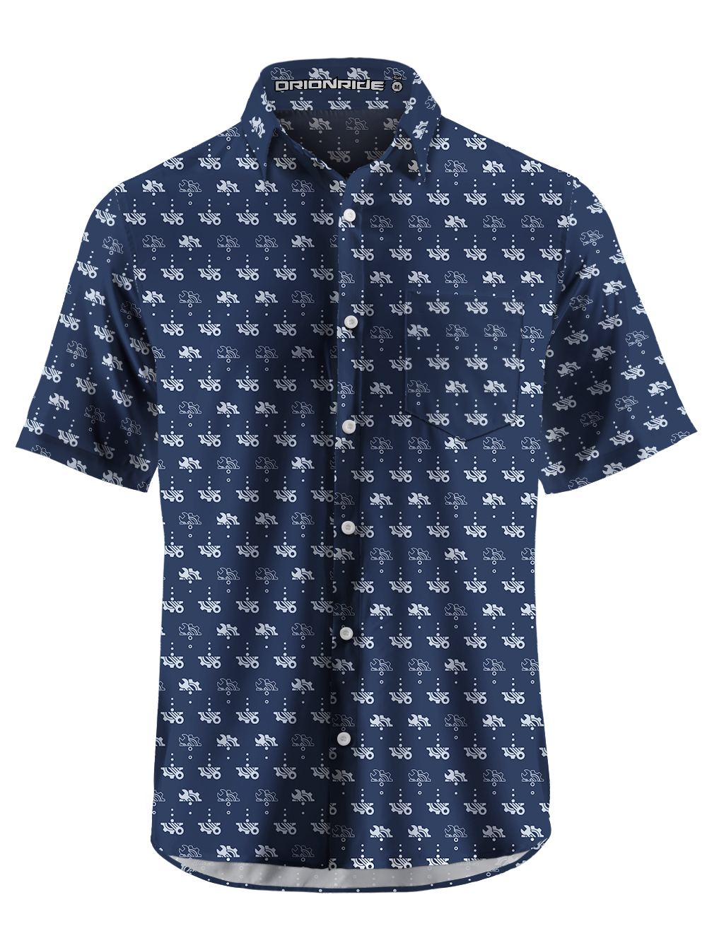 Orionride Virtual And Real Gears Zipper Pockets Ultra Lightweight Short Sleeves Gravel Shirt