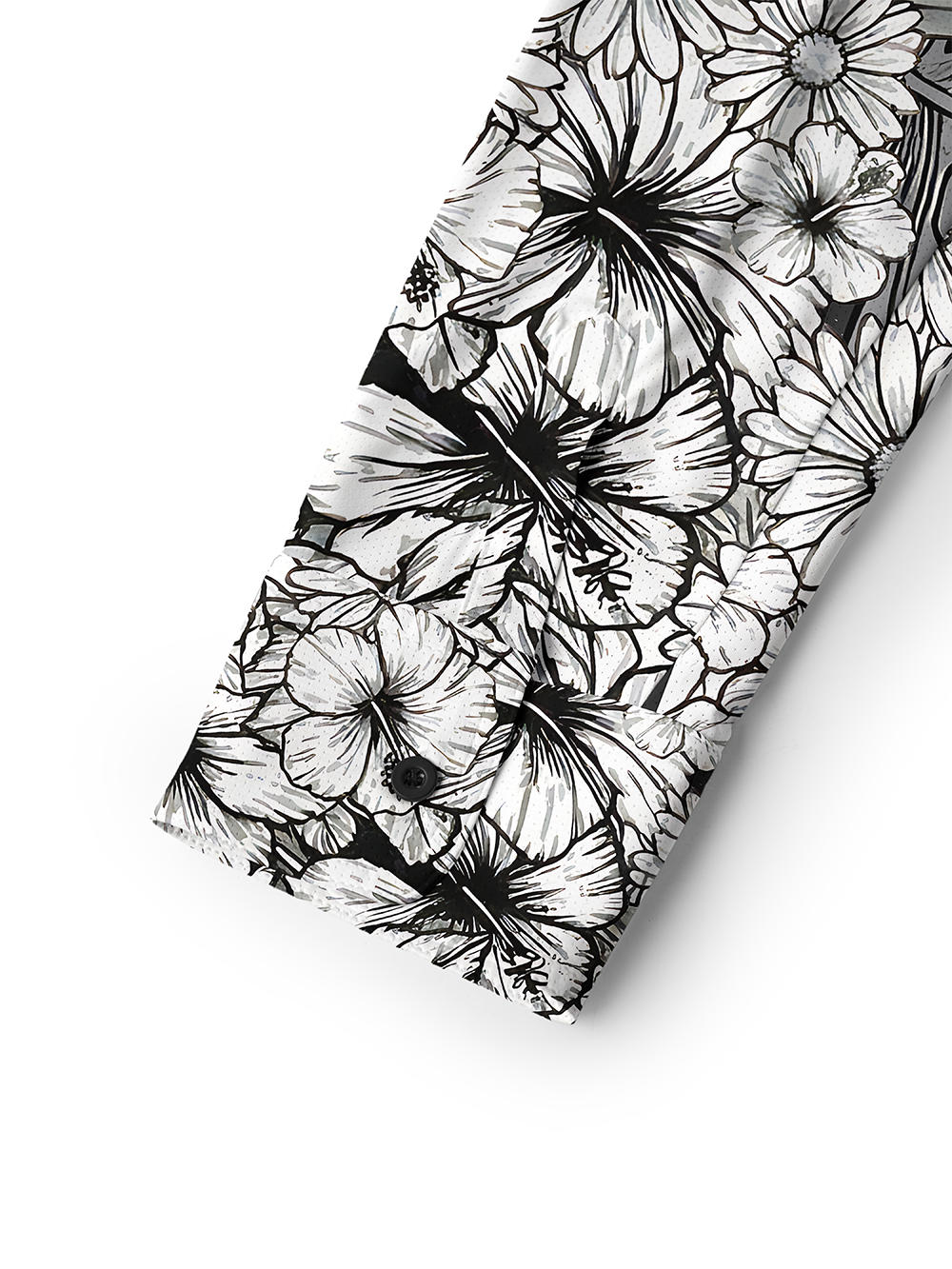 Orionride Shadow Flowers Men's Stretchy Breathable Long Sleeve Gravel Shirt