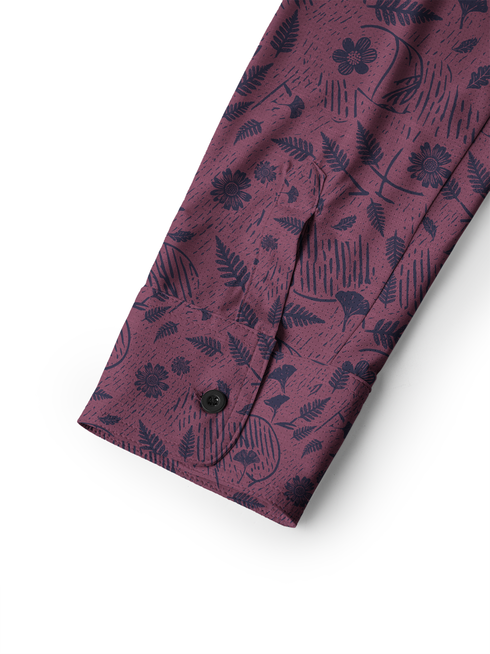 Orionride Plum Botanical Men's Stretchy Breathable Long Sleeve Gravel Shirt