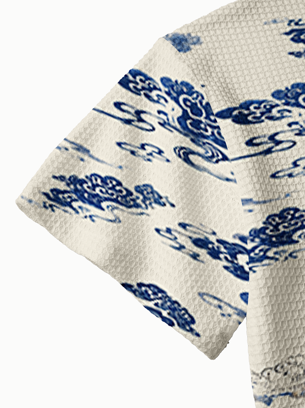Orionride Auspicious Clouds Men's Camp Collar Knitted Shirt