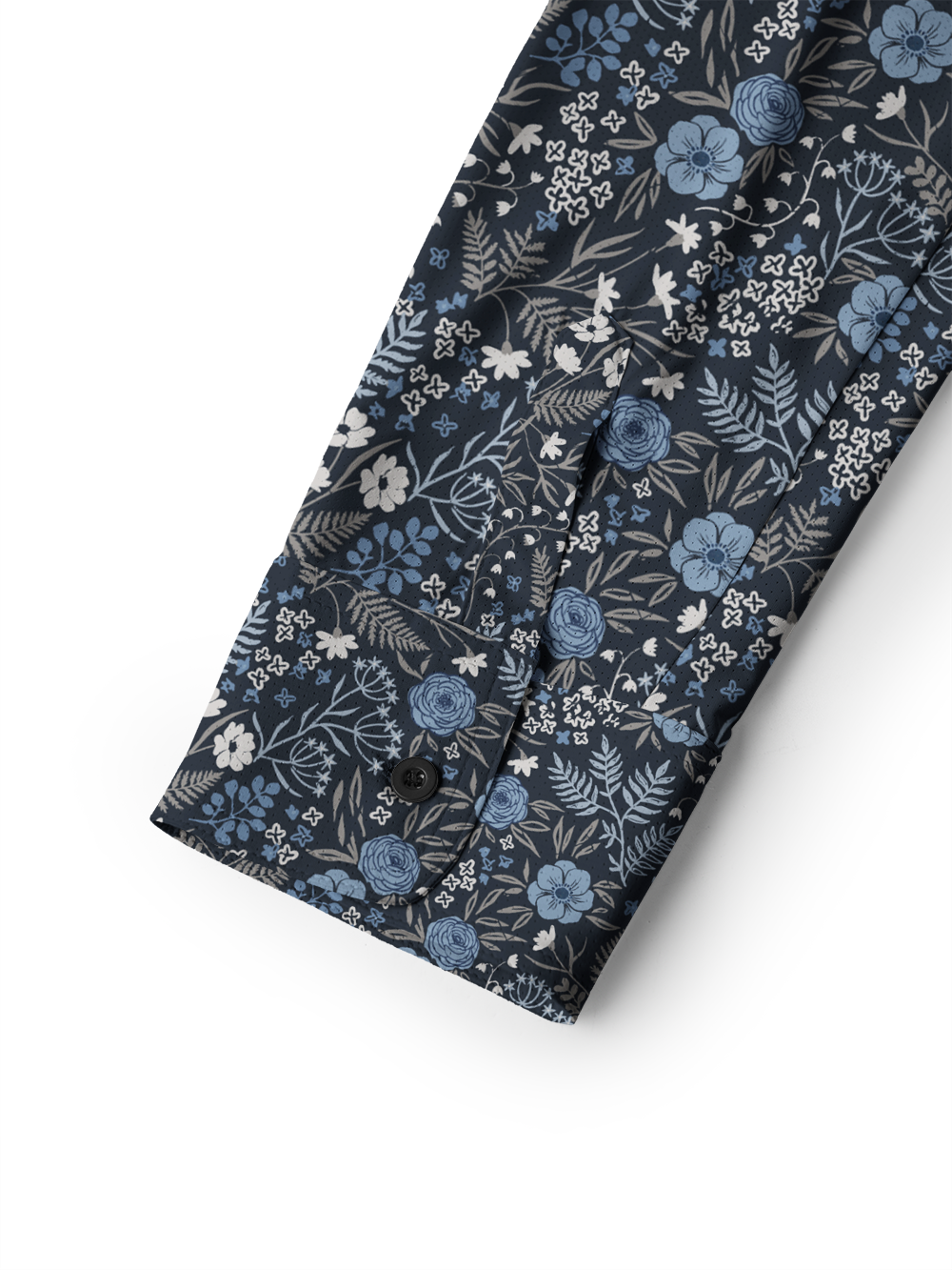 Orionride Midnight Florals Men's Stretchy Breathable Long Sleeve Gravel Shirt