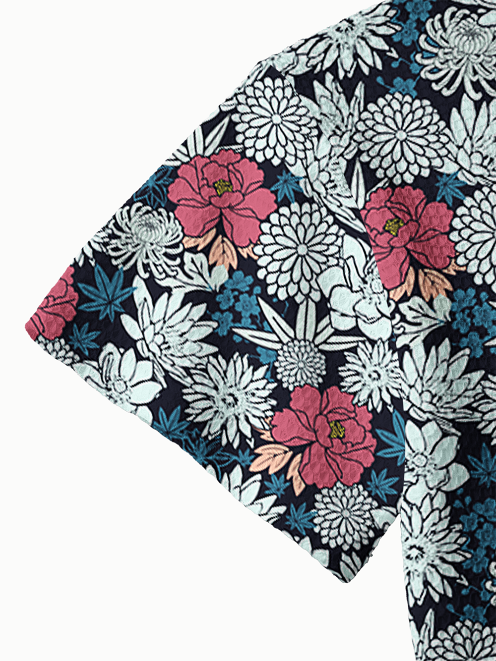 Orionride Floral Fragrance Men's Camp Collar Knitted Shirt