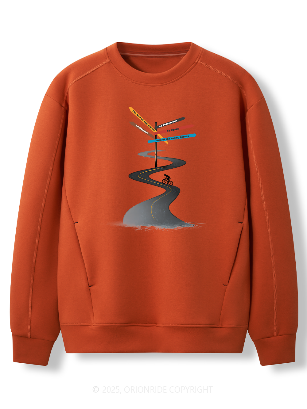 Orionride Direction Sign Women's Long Sleeve Bike Sweatshirt