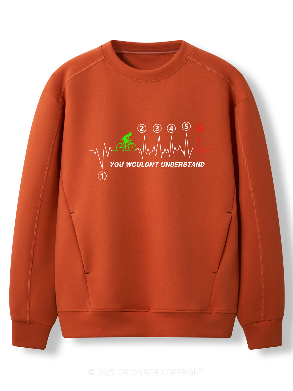 Orionride Heartbeat Moment Women's Long Sleeve Bike Sweatshirt