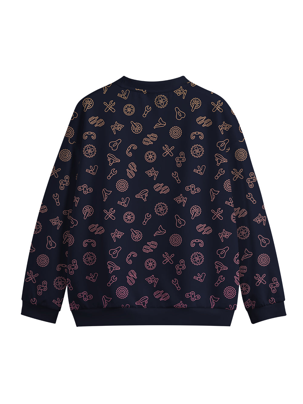 Orionride Gradient Parts Crew Neck Pullover Sweatshirt