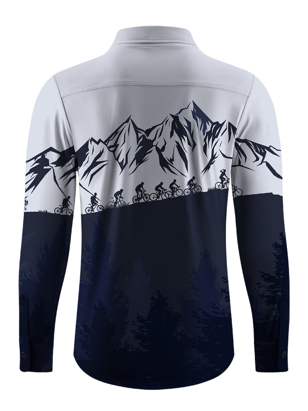 Orionride Riding In Groups Men's Stretchy Breathable Long Sleeve Gravel Shirt