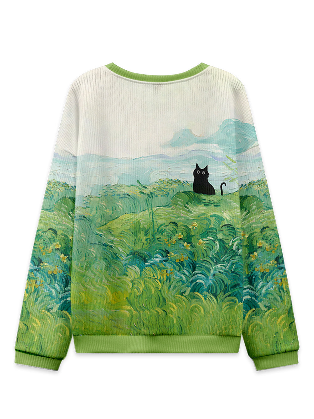 Orionride Oil Painting Black Cat Men's Sweaters