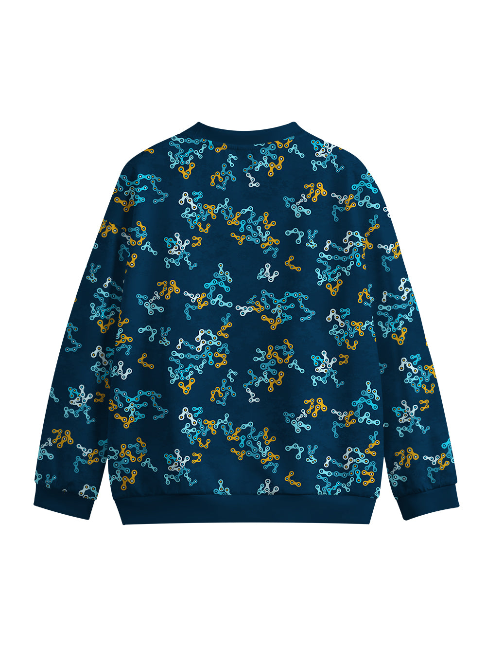 Orionride Interwoven Chains Crew Neck Pullover Sweatshirt