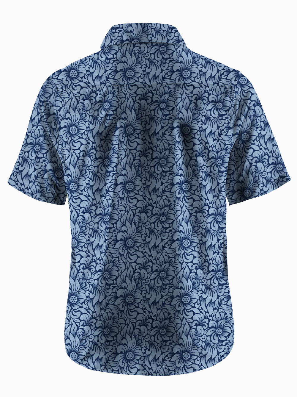 Orionride Swaying Flowers Zipper Pockets Ultra Lightweight Short Sleeves Gravel Shirt
