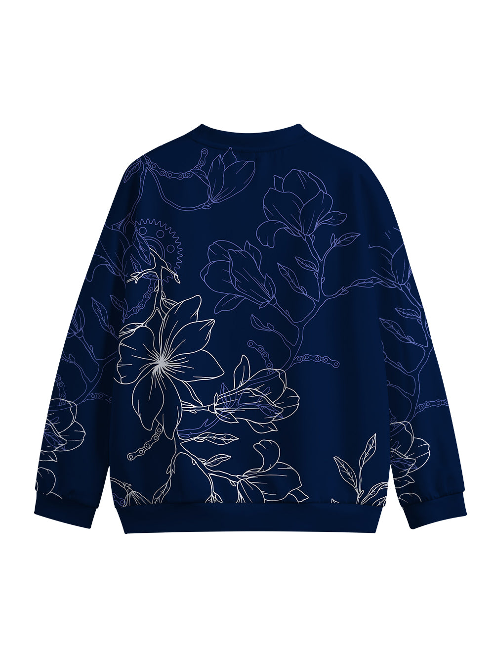 Orionride Gear Hibiscus Flower Crew Neck Pullover Sweatshirt