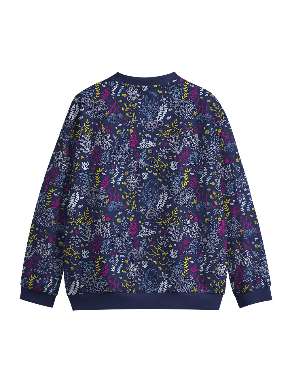 Orionride Coral Bike Crew Neck Pullover Sweatshirt