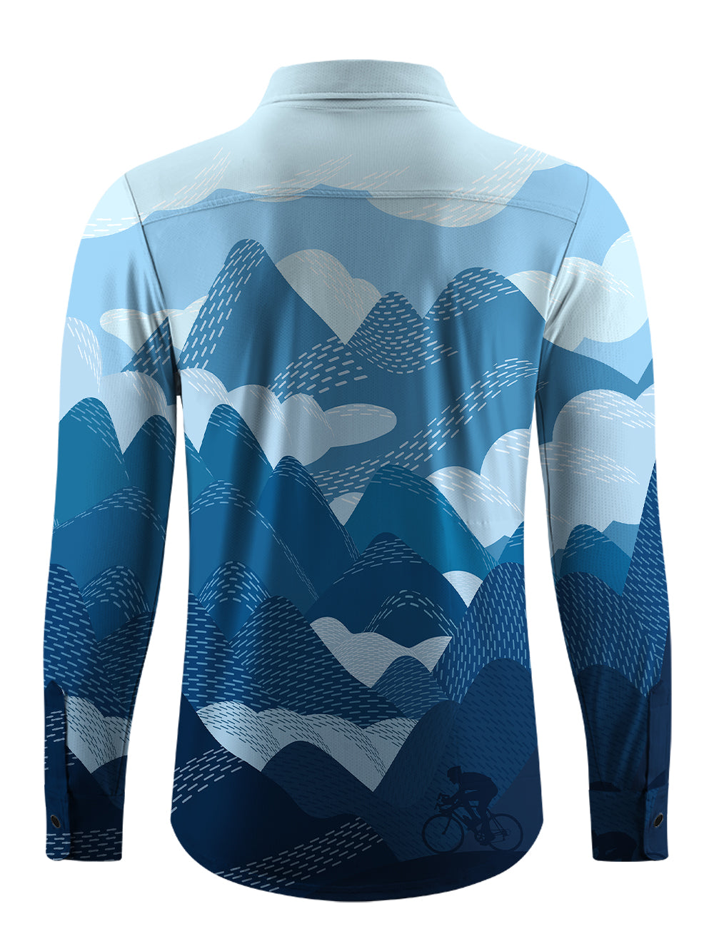 Orionride Wheel Mark Men's Stretchy Breathable Long Sleeve Gravel Shirt