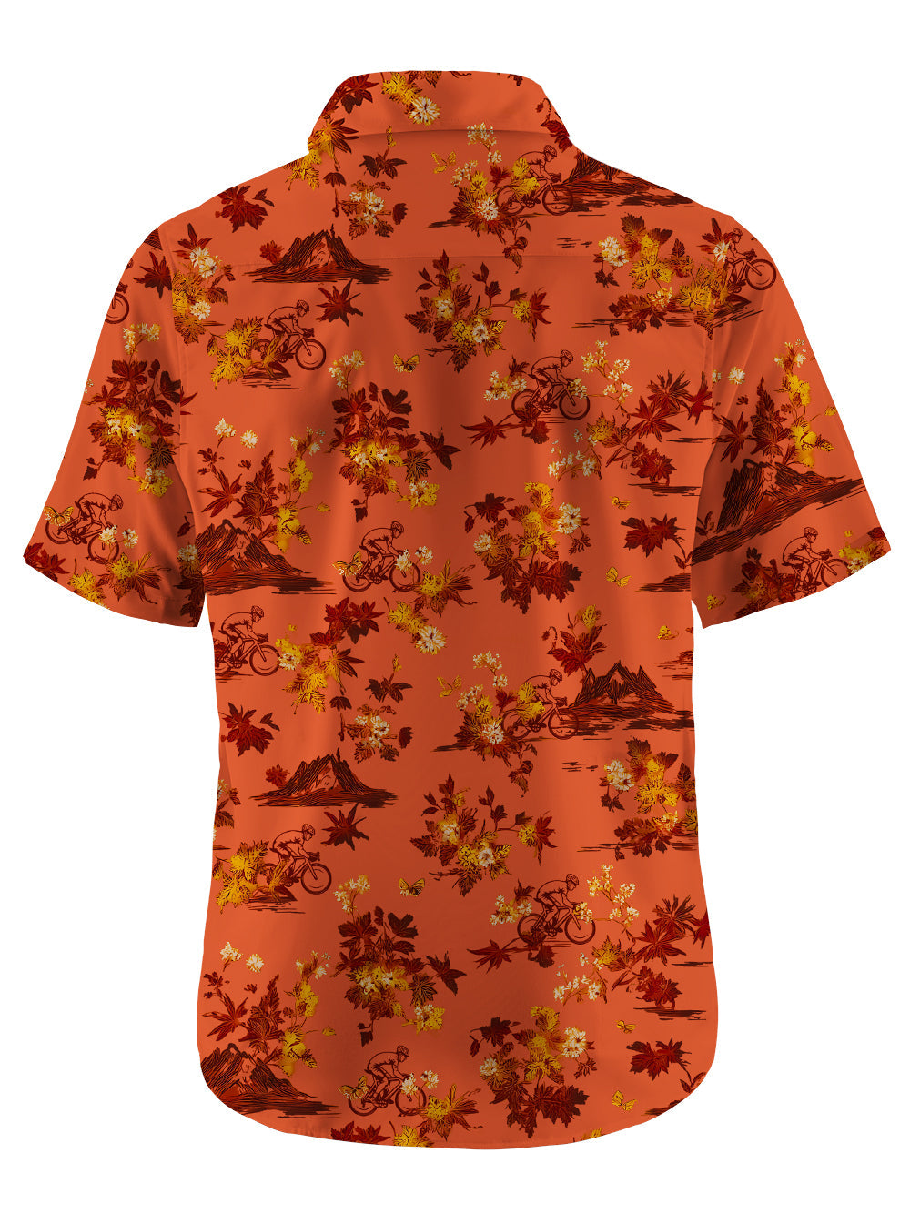 Orionride Fiery Red Leaves Ultra Lightweight Short Sleeves Hawaiian shirt