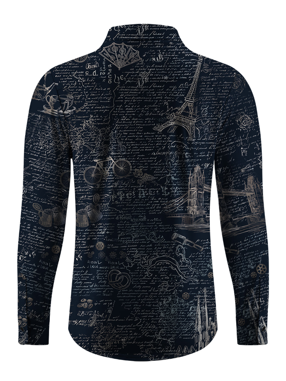 Orionride Paris News Men's Stretchy Breathable Long Sleeve Gravel Shirt