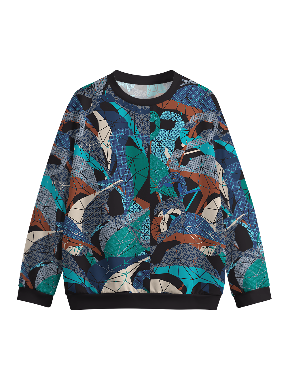 Orionride Geometric Flamingo Crew Neck Pullover Sweatshirt