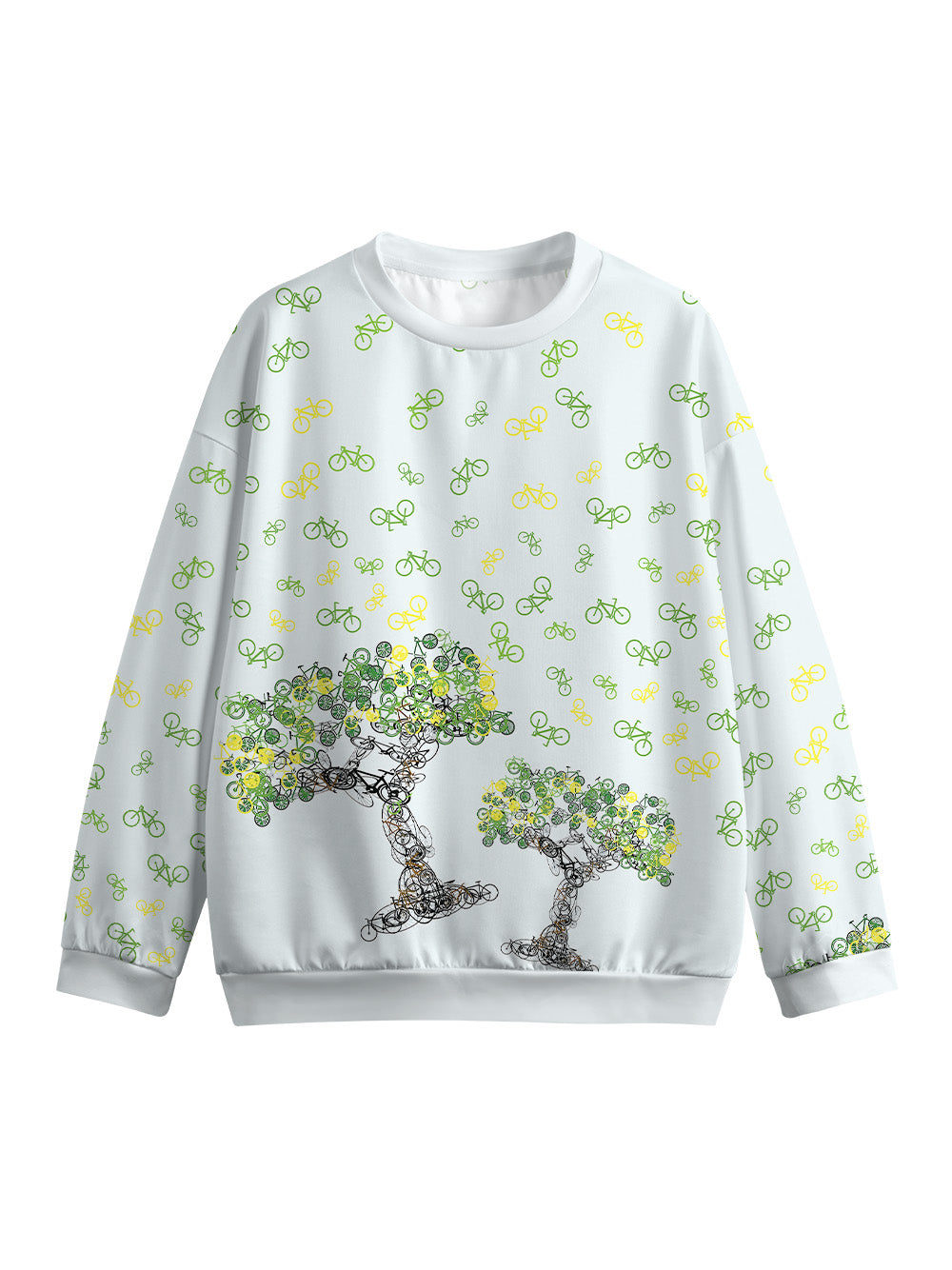 Orionride Bicycle Tree Crew Neck Pullover Sweatshirt