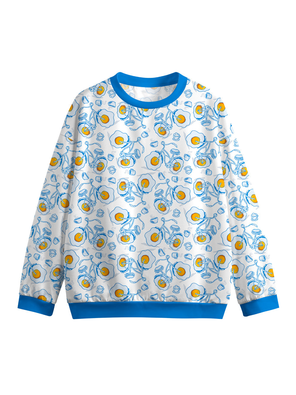 Orionride Fried Egg Women's Crew Neck Pullover Sweatshirt