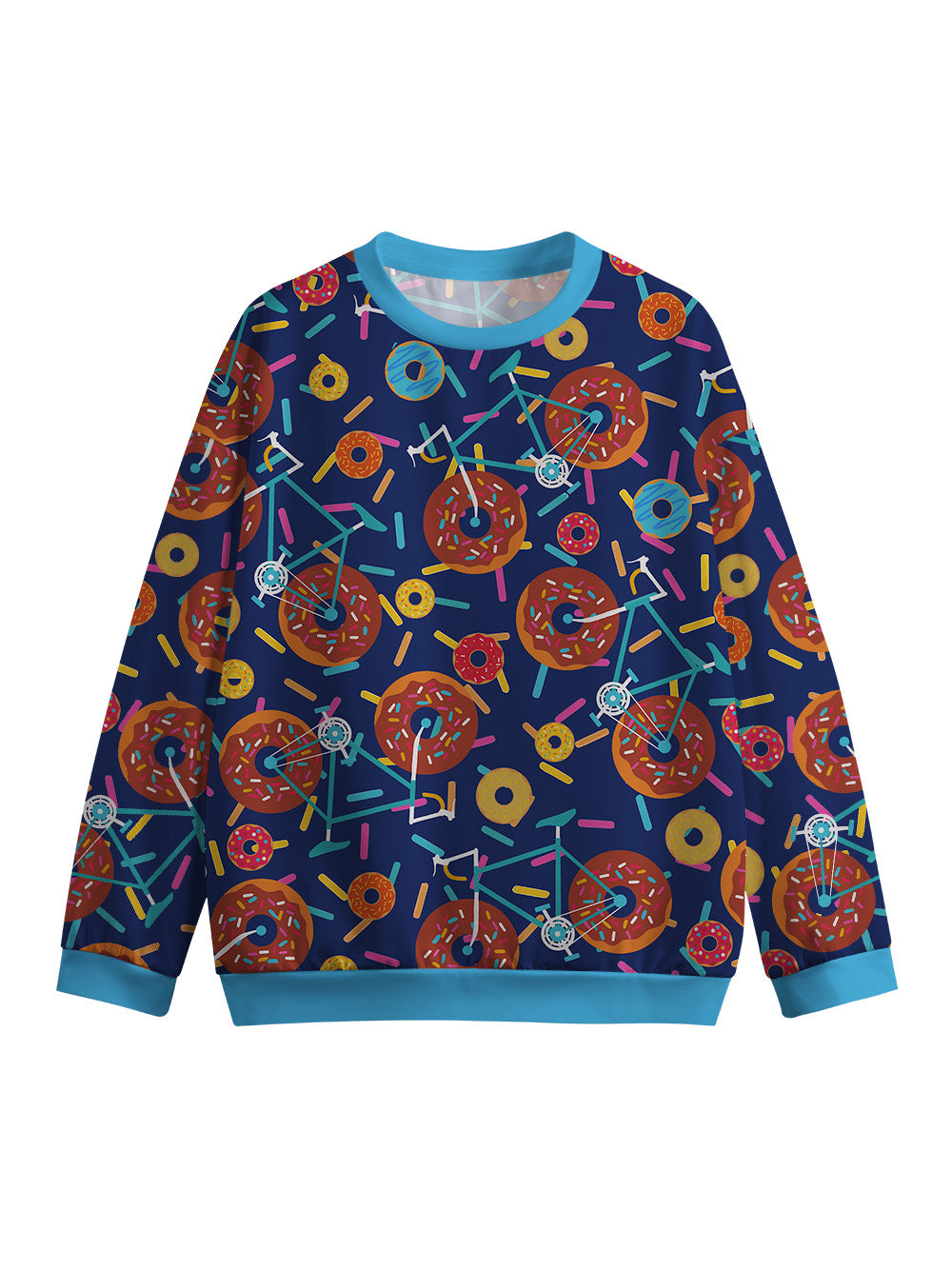 Orionride Donut Bike Women's Crew Neck Pullover Sweatshirt